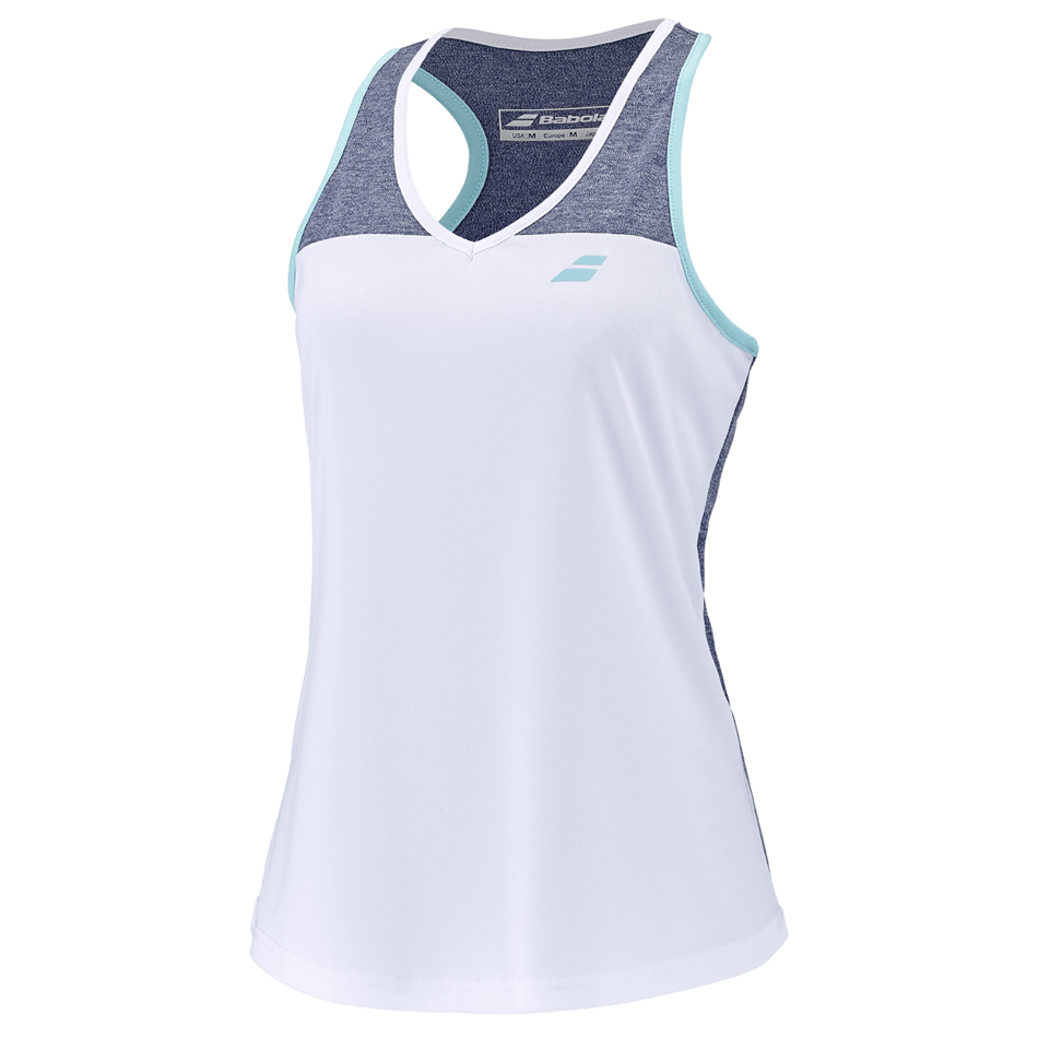 Babolat Women's Play Tank Top White Blue Heather at £15.99 by Babolat